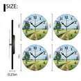 thumbnail image 2 of Battery Operated Analog Wall Clocks Non-Ticking Silent Modern Clock Decorative for Home,Office-Endless Green Field With White Flowers(16inch), 2 of 4