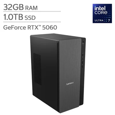 Lenovo IdeaCentre 17 Liter — Intel Core Ultra 7 265F Processor — 32GB DDR5 RAM — 1TB NVMe SSD — GeForce RTX 5060 — Windows 11 Home