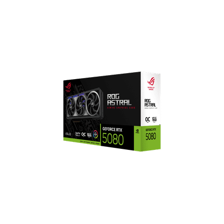 ASUS - ROG Astral NVIDIA GeForce RTX 5080 16GB GDDR7 PCI Express 5.0 Graphics Card - Black