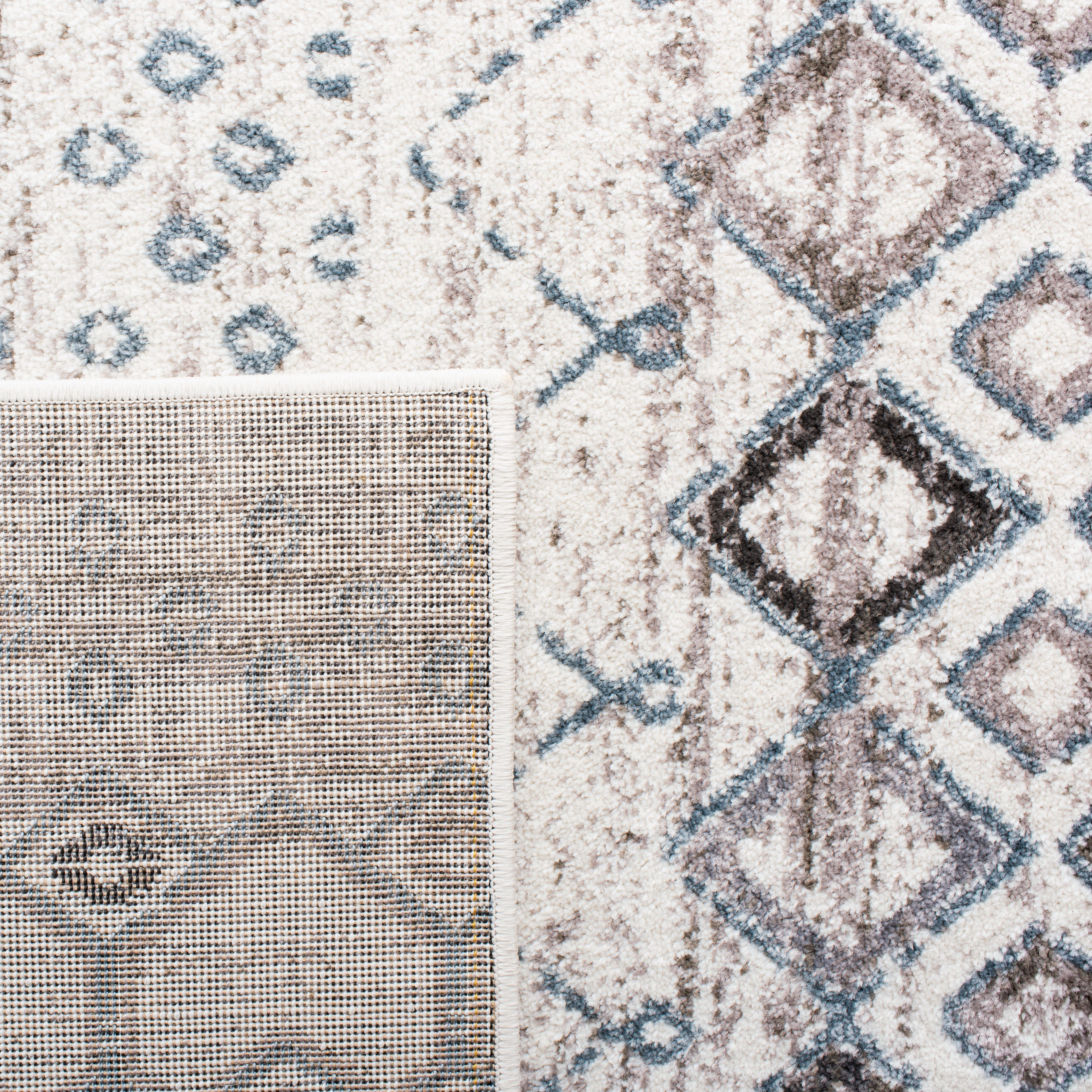 Safavieh Amsterdam Gladwin Geometric Runner Rug, Ivory/Grey, 2'3" x 22'