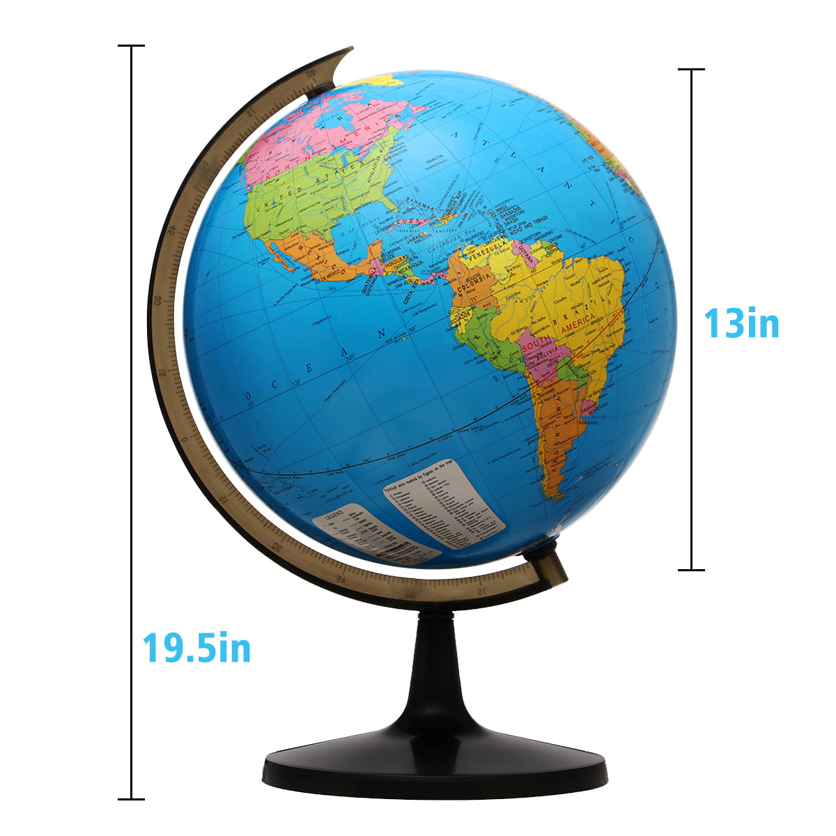 3" Stand Rotating World Globe Map Kids Toy School Student Educational Gift ~ 