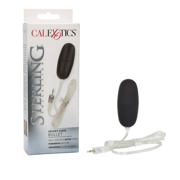CalExotics Sterling Collection Velvet-Cote Solo Bullet Plug-In Black
