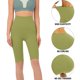 thumbnail image 4 of Hukapapa Pantalones cortos de ciclismo de cintura alta para mujer Pantalones cortos de entrenamiento para correr Peach hip Fitness Pantalones cortos de yoga de cintura alta, verde,, 4 of 6