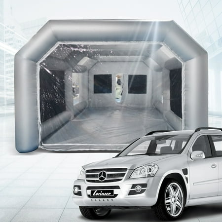 

ZhdnBhnos 26X15X10FT Inflatable Spray Booth Professional Portable Paint Tent Mobile Car Workstation Spray Painting Cabin