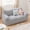 Gray-Loveseat, variant on Ktaxon Convertible Sofa for Little Ones, 2-in-1 Toddler Couch with Side Pockets, Flannel Foldable Nap Lounge for Playroom or Bedroom Gray-Blue
