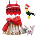 thumbnail image 3 of Disney Princess Vaiana Fantasy Niños Cosplay Moana Verano Niñas Carnaval Vestido Niños Ropa Conjunto Fiesta Navidad Disfraz Moana, 3 of 5