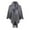 Gray, variant on Xfvqtps Women Cape Faux Fur Collar Cloak Crochet Fringed Hem Solid Color Loose Windproof Coldproof Warm Winter Long Coat Gray