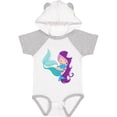 thumbnail image 3 of Inktastic Cute Mermaid, Little Mermaid, Purple Hair, Dolphin Girls Baby Bodysuit, 3 of 5