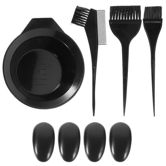 OULII 1Set Black Hair Dyeing Accessories Kit for Home Spa Use to Mix Colors and Protect Clothes