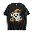 thumbnail image 5 of Busydd Womens Fall Tops Trendy Halloween Graphic Tees for Women Casual Round Neck Going Out Tops Summer Comfortable Short Sleeve Cotton T Shirts S, 5 of 5