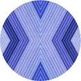 thumbnail image 1 of Ahgly Company Machine Washable Indoor Round Transitional Denim Blue Area Rugs, 8' Round, 1 of 7