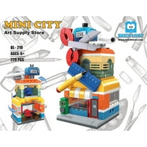 Brick Loot Mini City Art Supply Store Brick Set, 220 Pieces