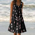 thumbnail image 2 of Vestido de playa de fiesta de cuello redondo estampado sin mangas de verano de vacaciones de moda para mujer Pompotops ghjkhdj4642, 2 of 5
