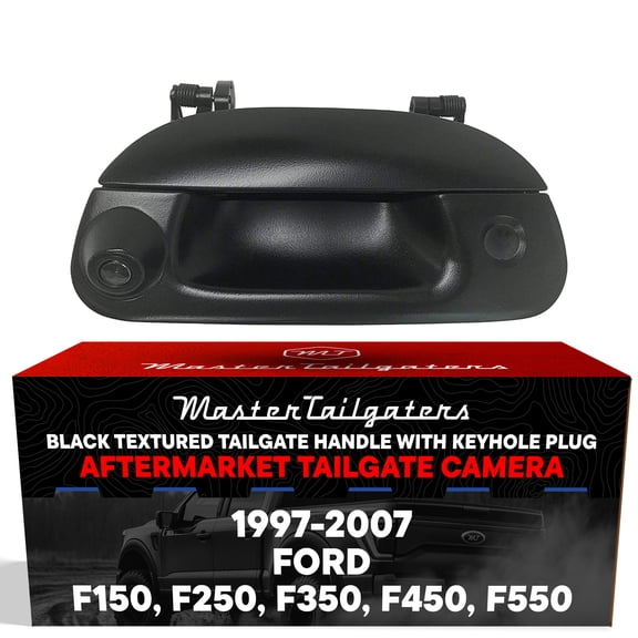 Master Tailgaters Tailgate Handle with Backup Camera w/ Key Hole Plug for Ford F150-F550 (1997-2007)