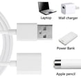 thumbnail image 2 of Charging Adapter Cable for Apple Pencil Male to Female Flexible Connector (3 Feet), 2 of 6