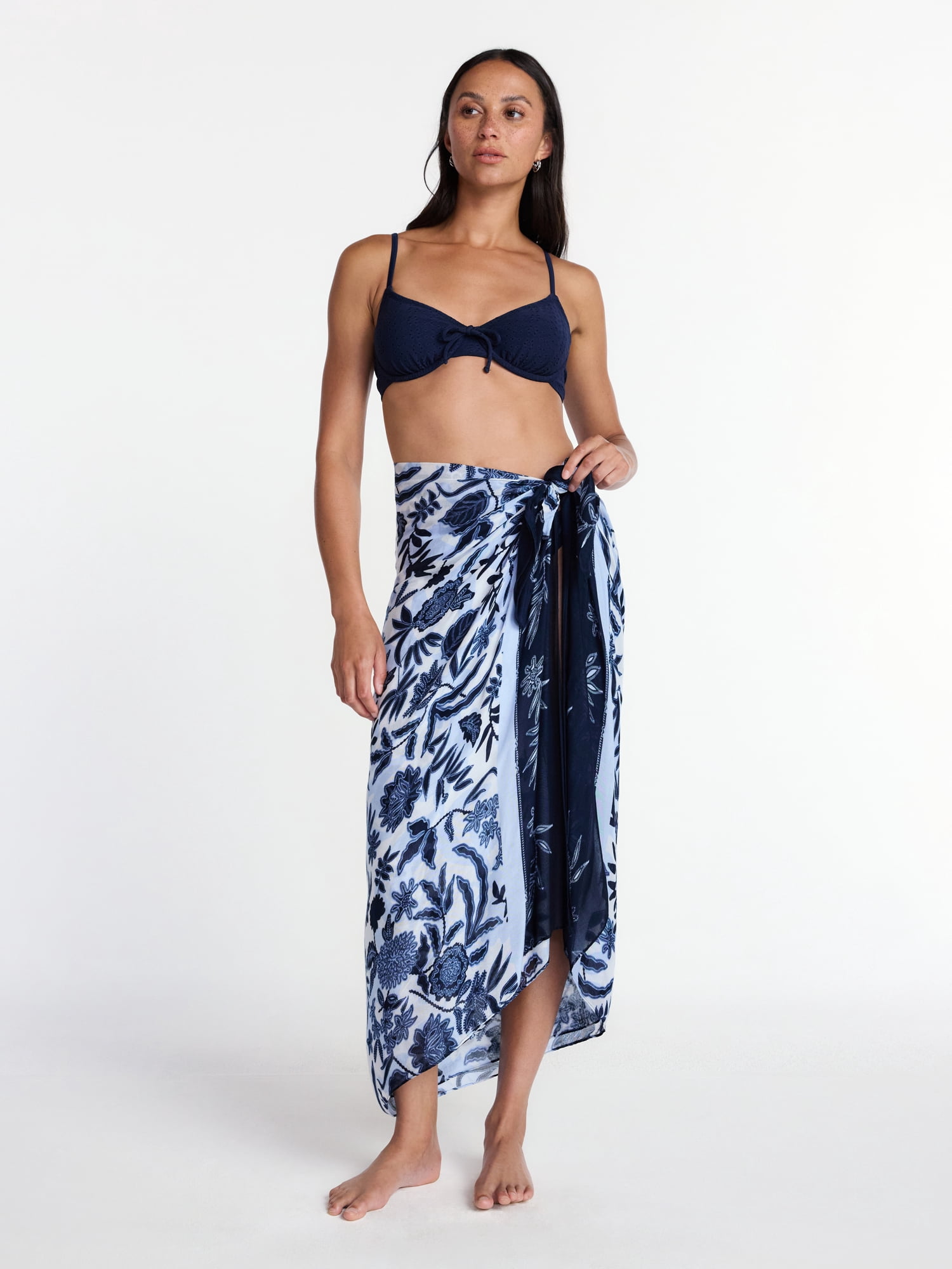Time and Tru Women’s Print Pareo, One Size