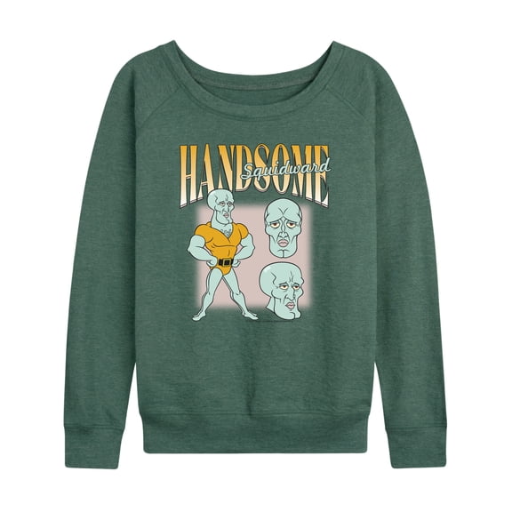 SpongeBob SquarePants - Handsome Squidward - Women's French Terry Long Sleeve Pullover