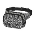 thumbnail image 3 of Hirioo Zebra for Double Layer Waist Bag Adjustable Fanny Pack For Travel Running Hiking, 3 of 9