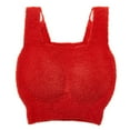 thumbnail image 1 of Chaleco térmico corto y esponjoso para mujer, Top corto de felpa con almohadilla para sujetador, invierno, 1 of 5