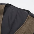 thumbnail image 3 of Bcfgryg Men's Autumn Retro Single Three Pocket Fashion Suit Vest Vest for Men, 3 of 5