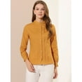 thumbnail image 3 of INSPIRE CHIC Chemisier en Dentelle à Col Montant Manches Longues en Coton pour Femmes, 3 of 6