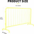 thumbnail image 2 of Garvee 7.5 ft Interlocking Steel Barricade, Powder-Coated Rust-Proof Crowd Control Fence w/ Removable Bridge Feet, Yellow, 2 of 6
