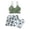 Green, variant on Shadoumai Girls Tankini Swimsuits Size 14-16 Ruched Side Bikini Sets Tie-Straps Tankini Sets 3pcs Bathing Suit Tropical Floral Girls' Swimwear with Print Shorts