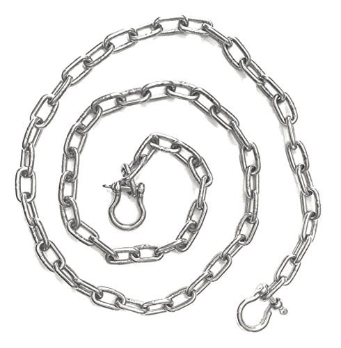 Stainless Steel 316 Anchor Chain 4mm or 5/32" by 6' long with quality shackles