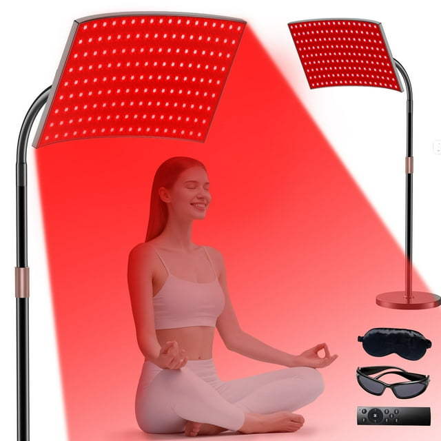 Lámpara de terapia de luz roja Puroth con soporte ajustable de 28 x 37 cm