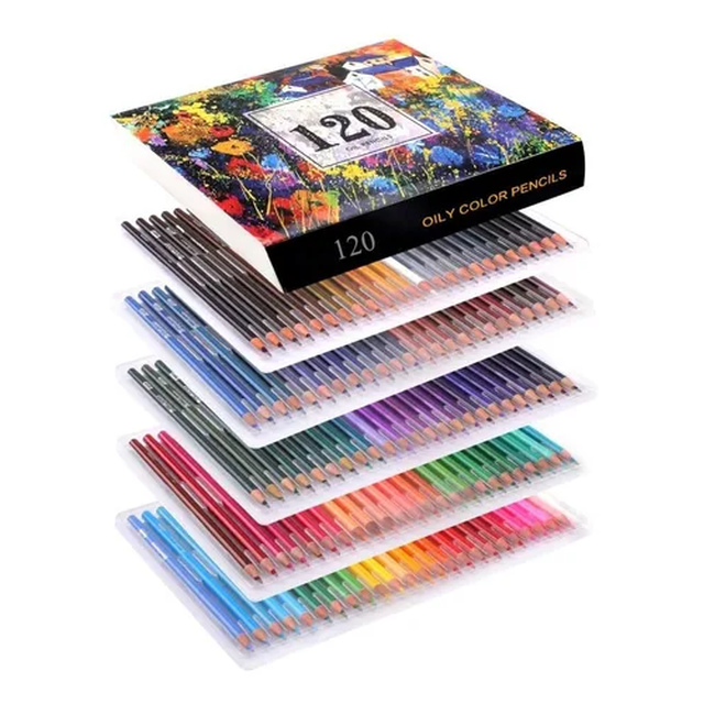 120 Lápices Colorados Malubero Dibujo Profesional Artista Escolar