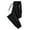 Black, variant on Guitiannn Mens Solid Sports Leisure Trousers Fitness Loose Running Training Leg Guard Pants Trousers Ninth Pants Mens Pants, Size XXXXL