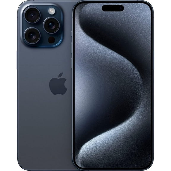 Pre-Owned Restored Apple iPhone 15 Pro Max 256GB - US Spectrum Mobile Blue Titanium