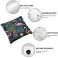 thumbnail image 4 of COMIO  Jungle Pattern with Toucan, Flamingo and Parrot Throw Pillow Covers Sofa Pillowcase Car Square Throw Pillowcases Home Decoration 2pc, 4 of 6