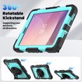 thumbnail image 5 of Case for Lenovo Tab M8 (HD/FHD/Smart) 2019/2021 3rd/2nd Gen with Screen Protector, 360 Degree Rotating Kickstand Hand Strap Heavy Duty Shockproof Cover with Shoulder Strap, Sky Blue PC, 5 of 7