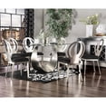 thumbnail image 5 of Furniture of America Myer Stainless Steel 7-Piece Dining Table Set in Silver, 5 of 10
