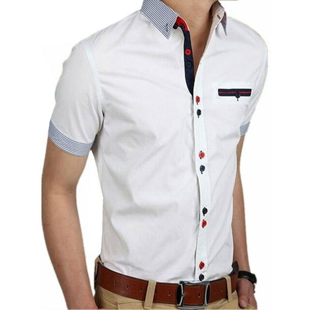 MTONY LLC - Men's Casual Short Sleeve Button Down Business Shirts ...