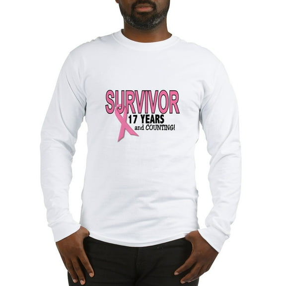 CafePress - Breast Cancer Survivor 17 Years Long Sleeve T Shir - Unisex Cotton Long Sleeve T-Shirt