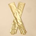 thumbnail image 1 of Guantes largos elásticos sexys para mujer, de charol, a la moda, para noche, ópera, fiesta, disfraces, guantes, 1 of 6