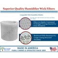 thumbnail image 5 of Air Filter Factory Replacement for WST7505, WST-7505, WST7503, WST-7503, WST7501ZE, WST-7501ZE White Westinghouse Humidifier Wick Filters 4 Pack (Sold without manufacturer warranty), 5 of 5