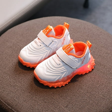 

Oalirro Children Baby Girls Boys Letter Led Light Luminous Running Sport Sneaker Shoes