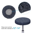 thumbnail image 3 of Uxcell Stool Covers Round, 3 Pack Elastic Bar Stool Cover for 12"-14" Chair, Dark Gray, 3 of 6