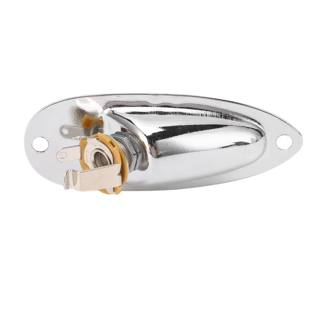 Conector De Entrada De Guitarra Estilo Barco De Metal Con Alivio De Cuerdas, Conector De 6,35 Mm, Compatible Con Guitarras Eléctricasy Tele
