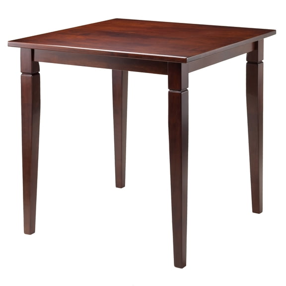 Contemporary Home Living 29.5” Routed Antique Walnut Finish Dining Table with Tapered Leg