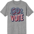 thumbnail image 3 of Go Vote! Adult Heather Gray Crew Neck Short Sleeve Tee-Medium, 3 of 4