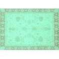 thumbnail image 1 of Ahgly Company Indoor Rectangle Abstract Turquoise Blue Modern Area Rugs, 4' x 6', 1 of 4
