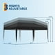 thumbnail image 4 of Carpa Plegable Pop-Up de 10x20 pies, Tienda de Camping Fácil con Bolsa para Transporte, 3 Alturas Ajustables, 4 Bolsas de Peso para Jardín, Terraza, Playa y Fiesta, Negra, 4 of 7