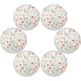 thumbnail image 3 of Watercolor Floral Round Placemats Washable Placemats Non-Slip Heat-Resistant Table Place Mats for Dining Kitchen Holiday Party Table Decoration 15.4"-1PCS Table Mat, 3 of 7