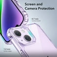 thumbnail image 3 of ESR for iPhone 13 Case/iPhone 14 Case, Military-Grade Protection, Shockproof Air-Guard Corners, Yellowing-Resistant Acrylic Back, Phone Case for iPhone 14/iPhone 13, Air Armor Case, Clear Purple, 3 of 7
