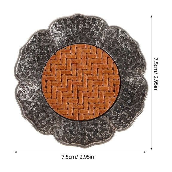 GOOHOCHY Retro Tea Cup Tray and Holder Set, Decorative Alloy Saucer, Coffee Cup Mat, Teacup for Tearoom and Home Use
