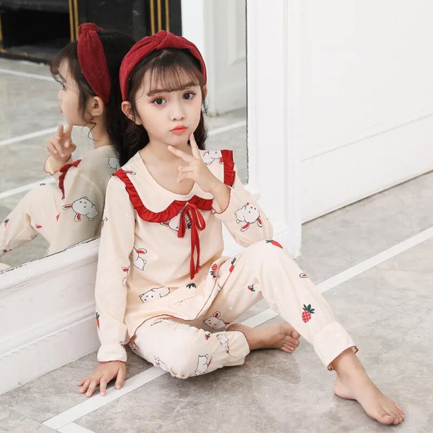 Pijamas de algodón para niños y niñas, ropa de dormir de Navidad, conjuntos de ropa de dormir, ropa de dormir para el hogar